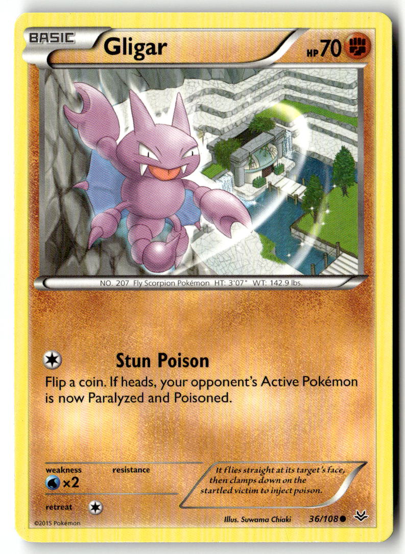 Front of Gligar 36/108 from XY - Roaring Skies