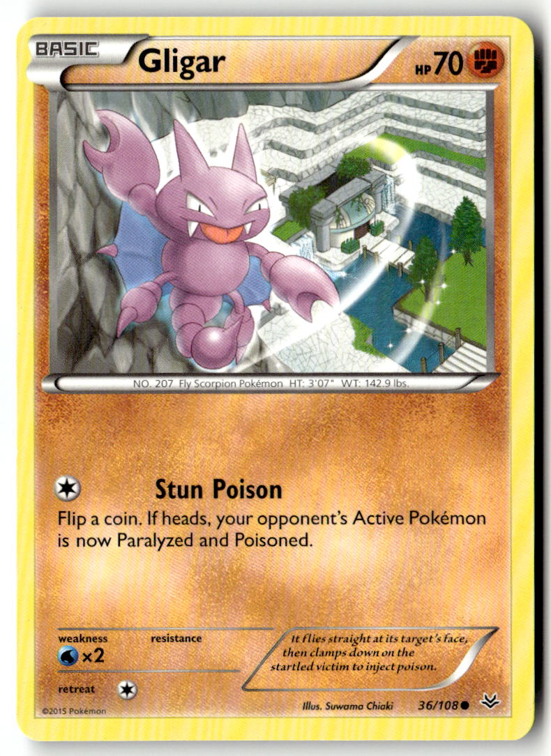 Front of Gligar 36/108 from XY - Roaring Skies