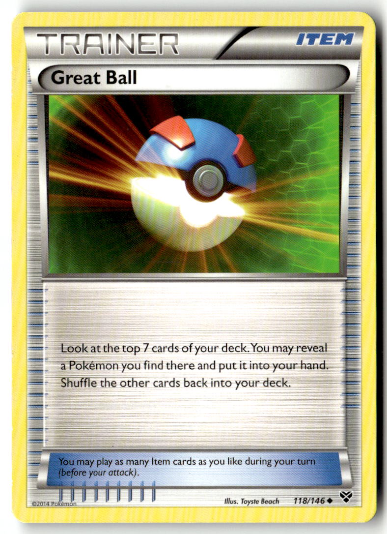 Front of Great Ball 118/146 from XY Base Set