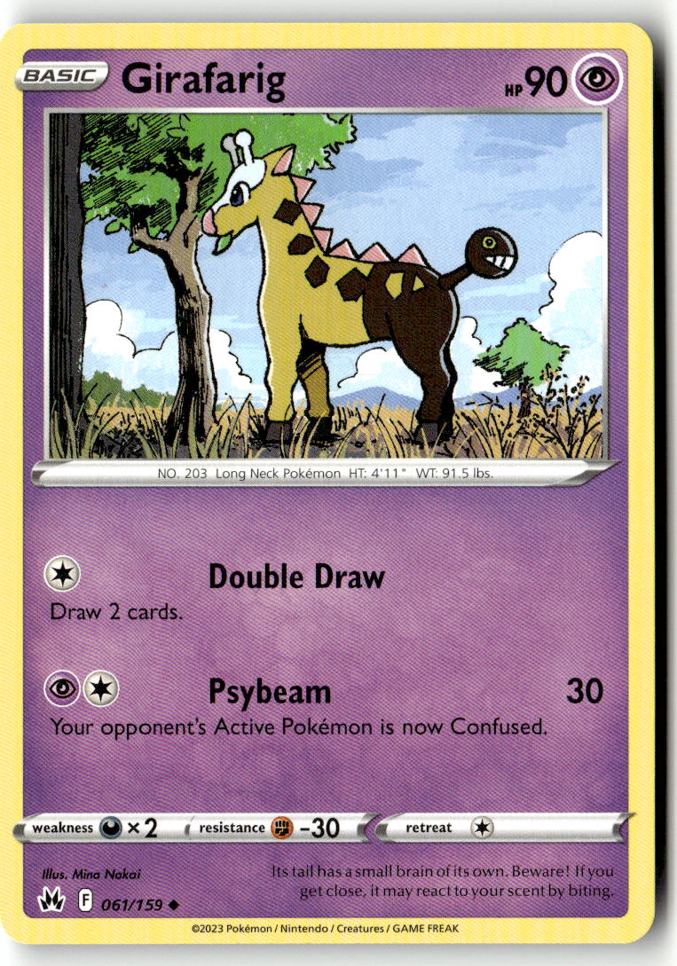Front of Girafarig 061/159 from Crown Zenith