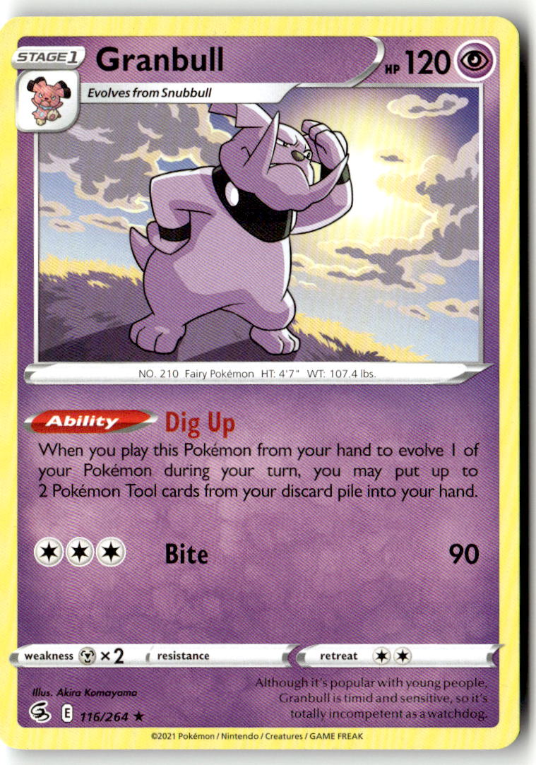 Front of Granbull 116/264 from Fusion Strike
