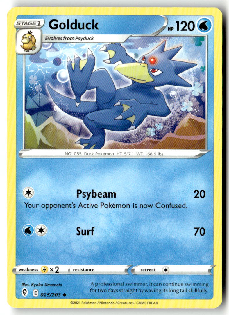 Front of Golduck 025/203 from Evolving Skies