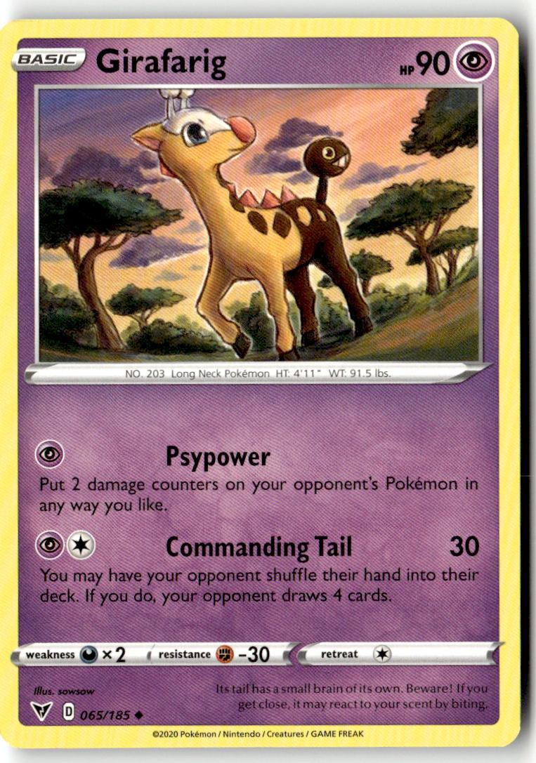 Front of Girafarig 065/185 from Vivid Voltage