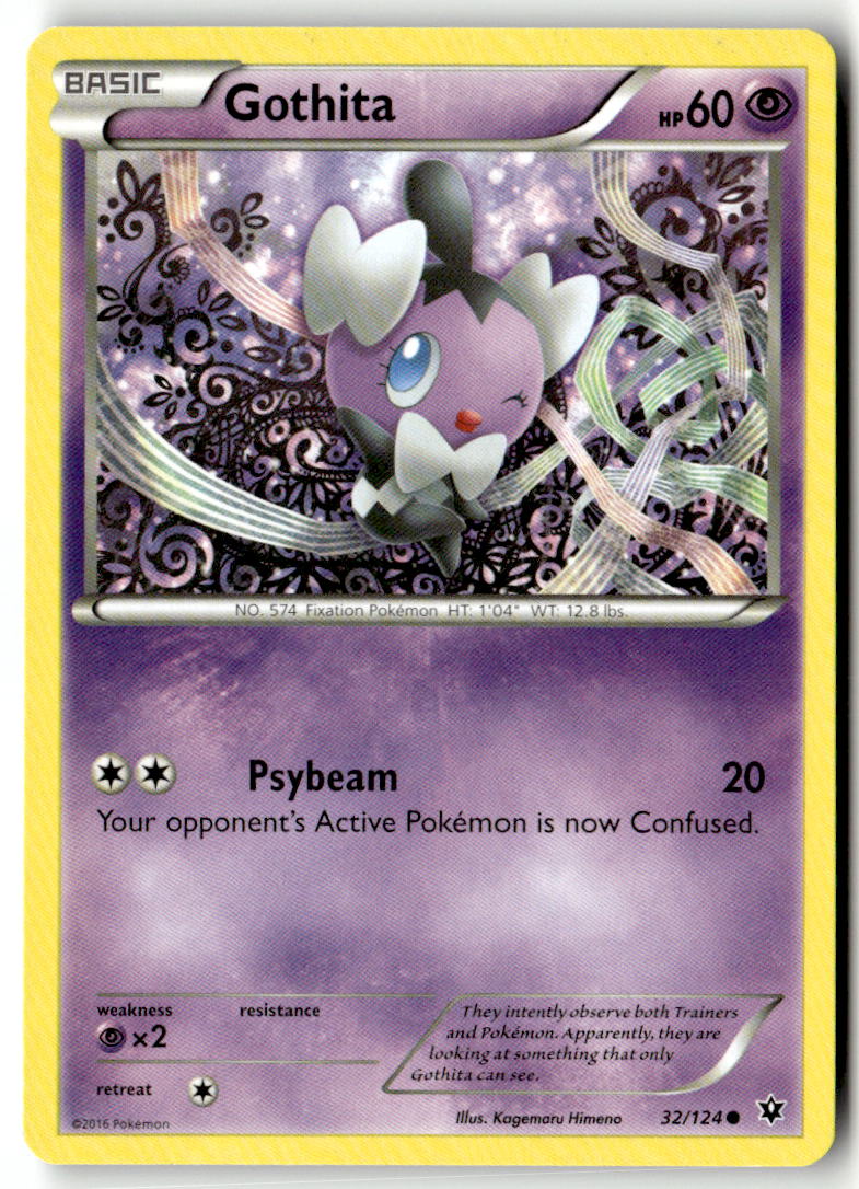 Front of Gothita 32/124 from XY - Fates Collide