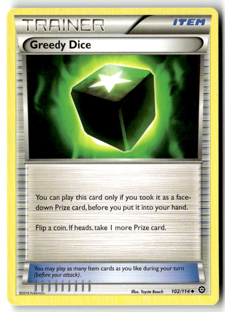 Front of Greedy Dice 102/114 from XY - Steam Siege