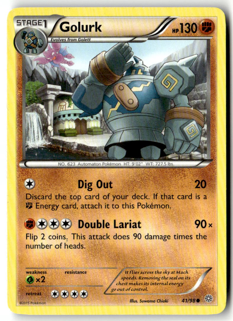 Front of Golurk (41) 41/98 from XY - Ancient Origins