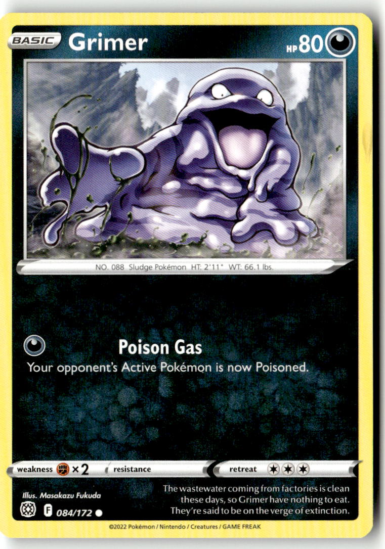 Front of Grimer 084/172 from Brilliant Stars