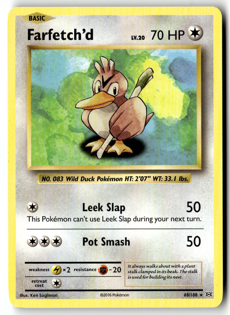 Front of Farfetch'd 68/108 from XY - Evolutions