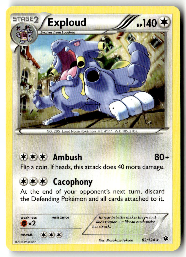 Front of Exploud 82/124 from XY - Fates Collide