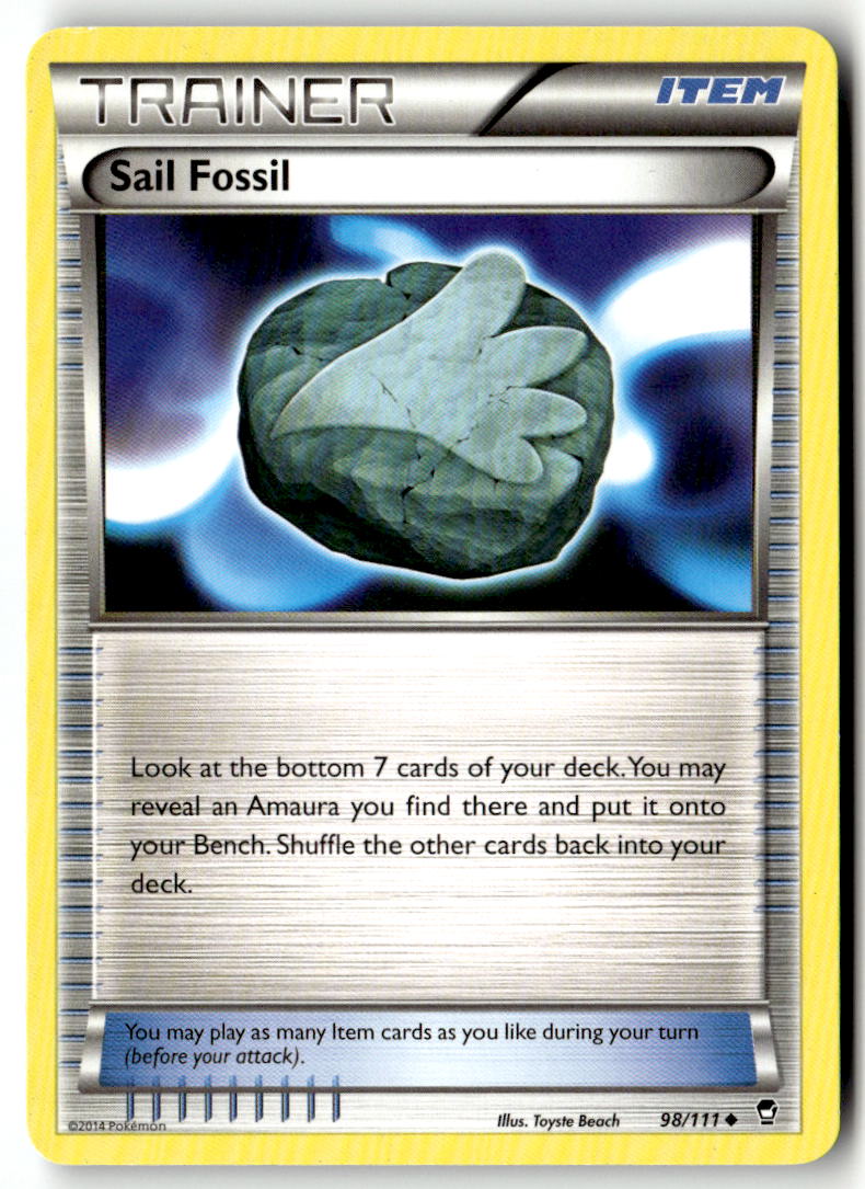 Front of Sail Fossil 98/111 from XY - Furious Fists