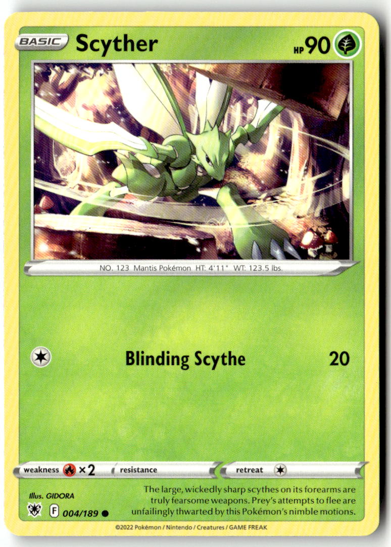 Front of Scyther (004) 004/189 from Astral Radiance