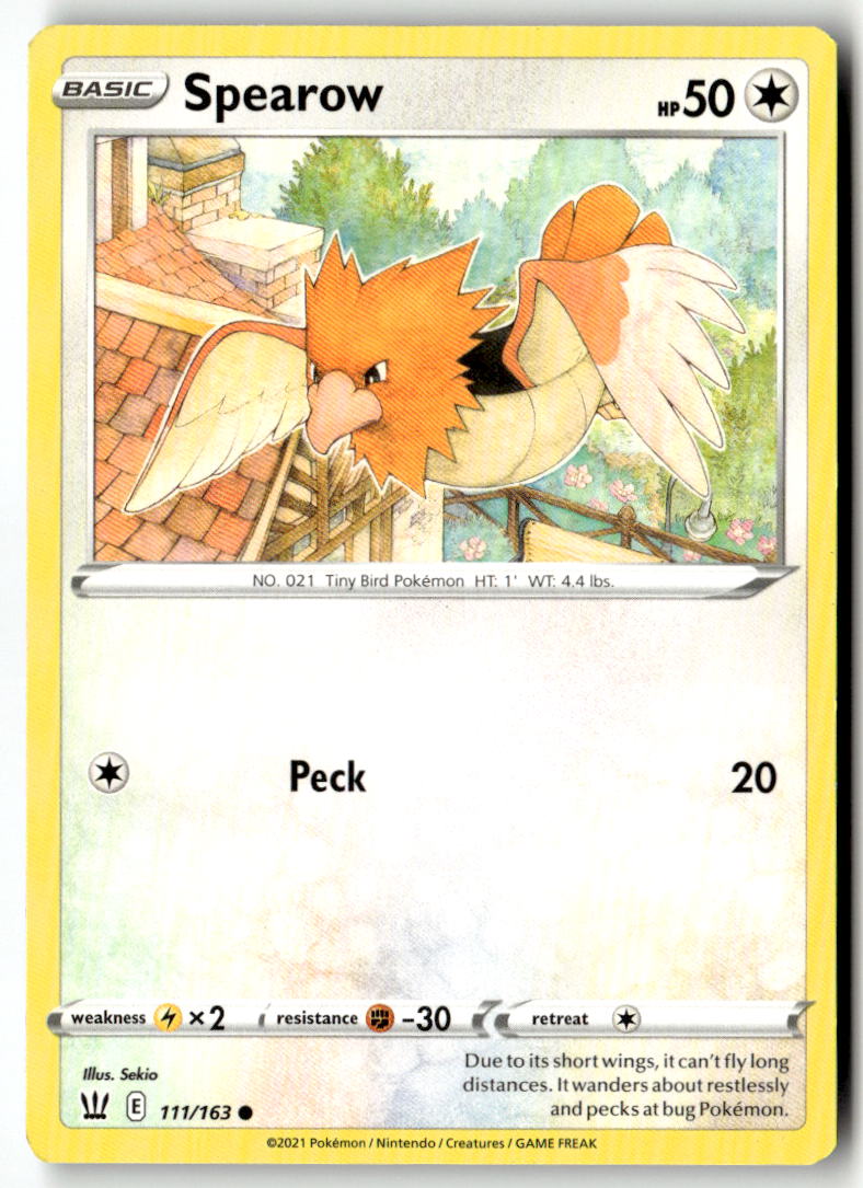 Front of Spearow 111/163 from Battle Styles