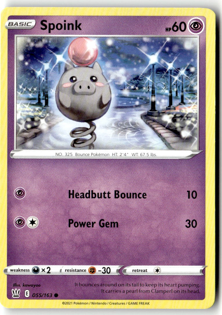 Front of Spoink 055/163 from Battle Styles