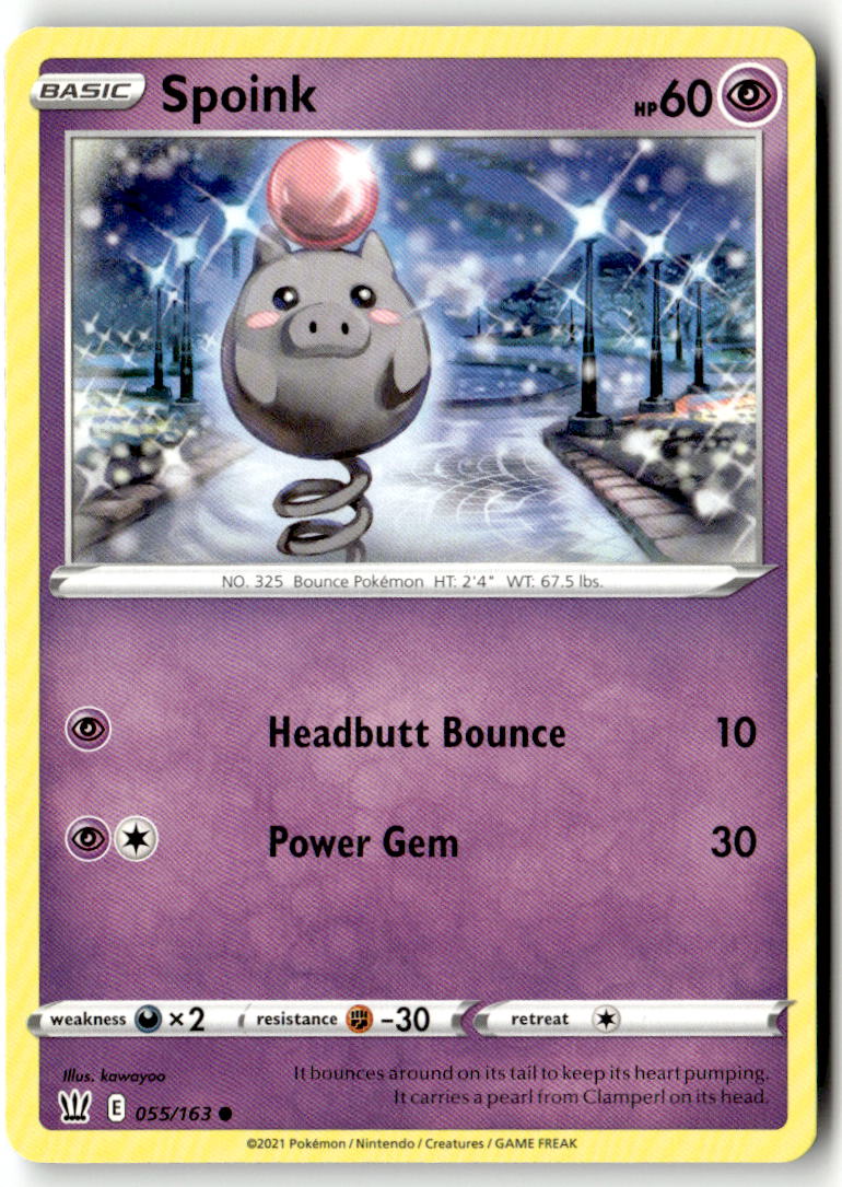 Front of Spoink 055/163 from Battle Styles