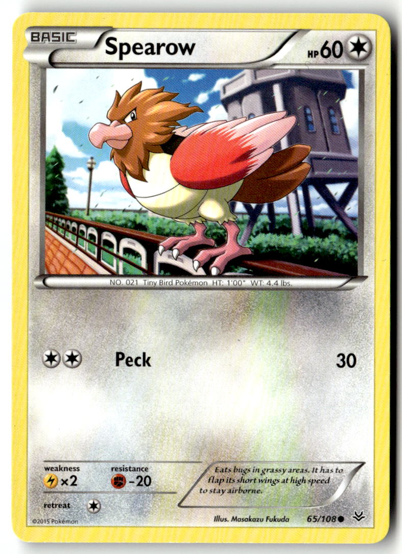 Front of Spearow 65/108 from XY - Roaring Skies