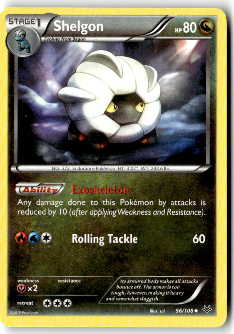Front of Shelgon 56/108 from XY - Roaring Skies