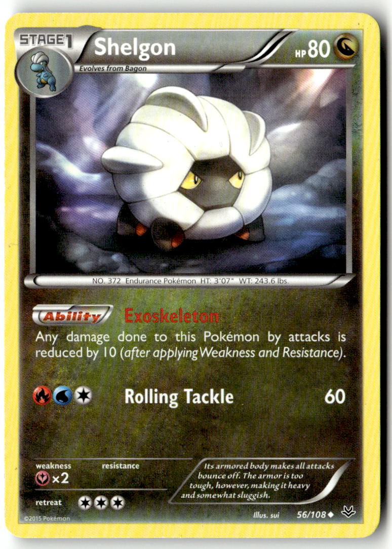 Front of Shelgon 56/108 from XY - Roaring Skies