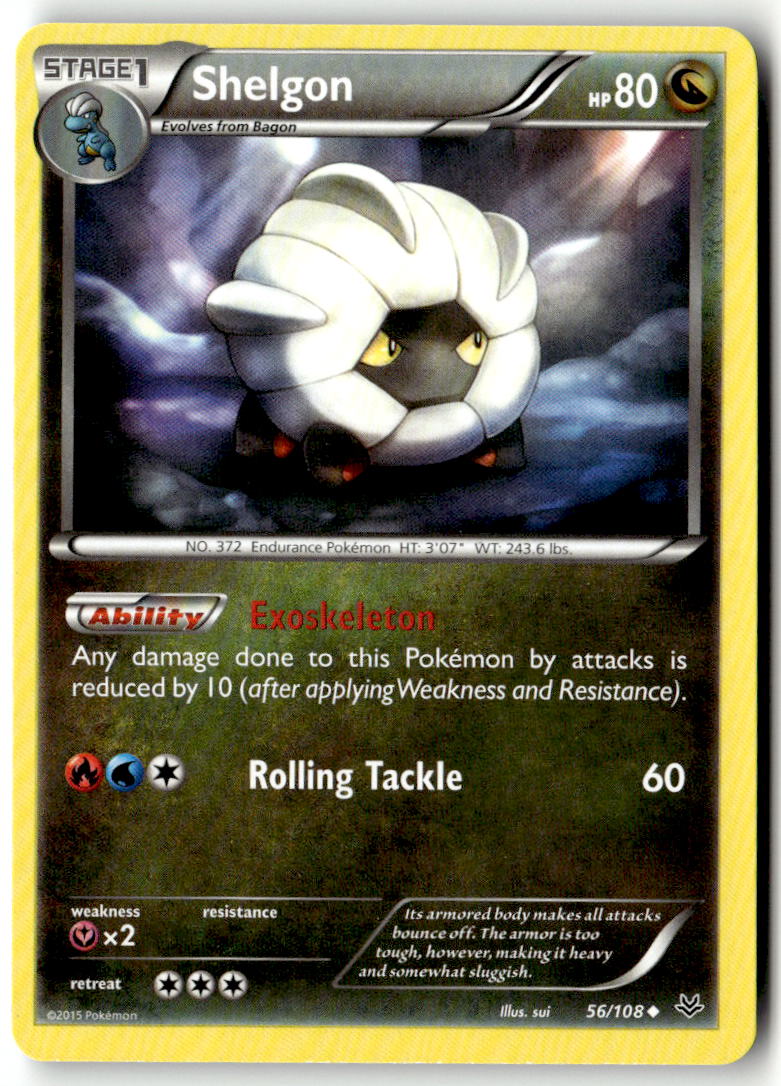 Front of Shelgon 56/108 from XY - Roaring Skies
