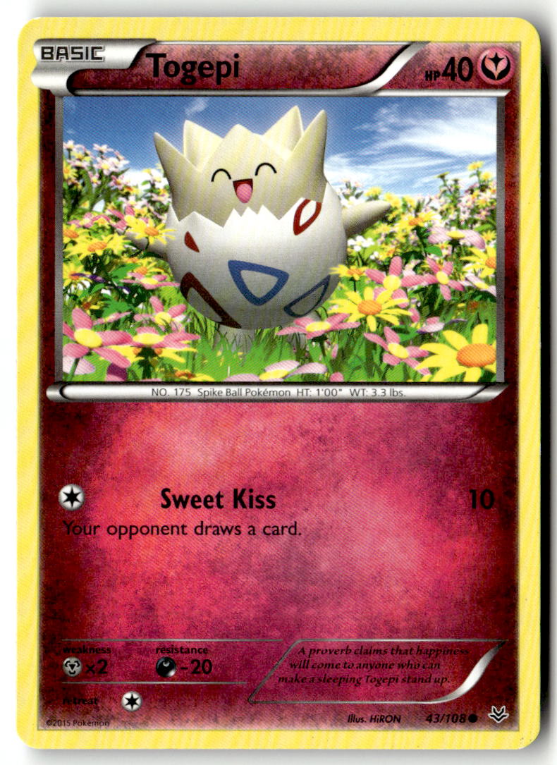 Front of Togepi 43/108 from XY - Roaring Skies