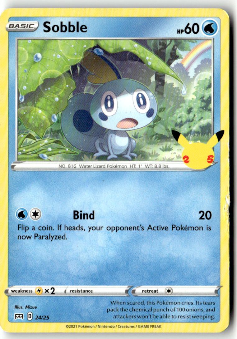 Front of Sobble - 24/25 024/025 from McDonald's 25th Anniversary Promos
