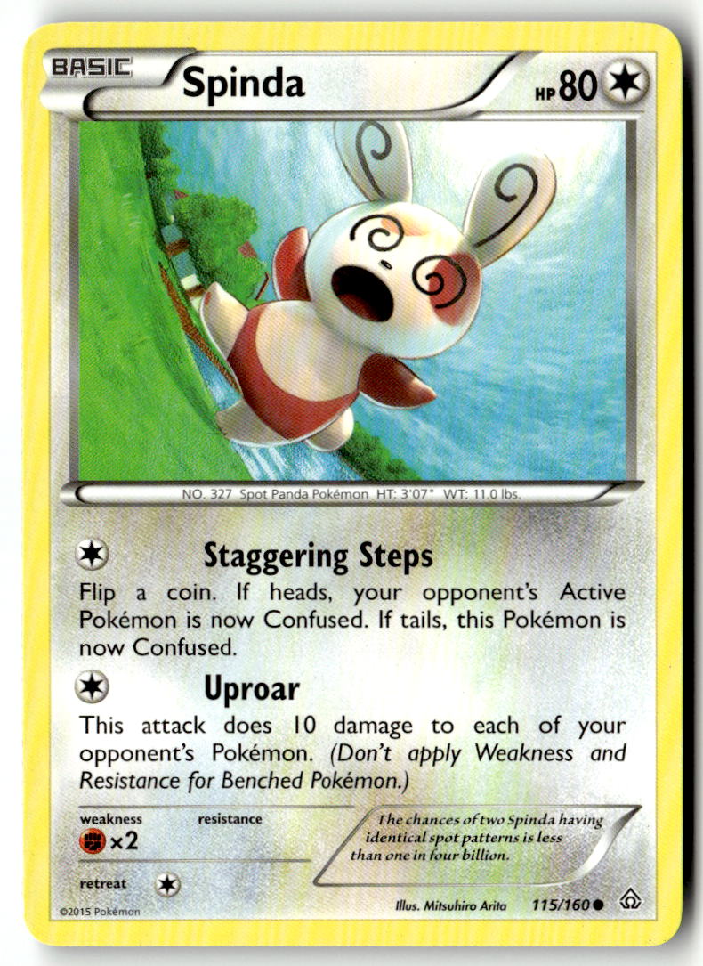 Front of Spinda 115/160 from XY - Primal Clash