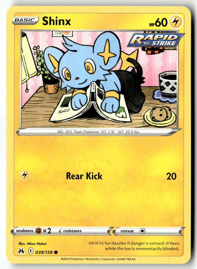 Front of Shinx (39) 039/159 from Crown Zenith