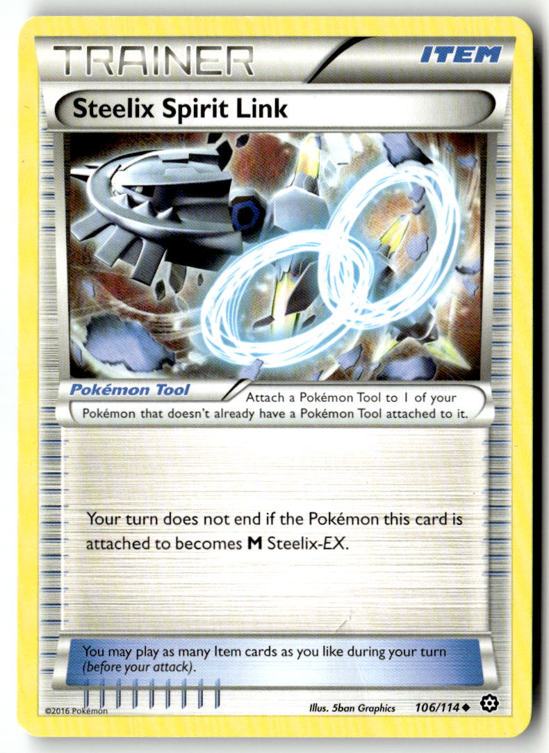 Front of Steelix Spirit Link 106/114 from XY - Steam Siege