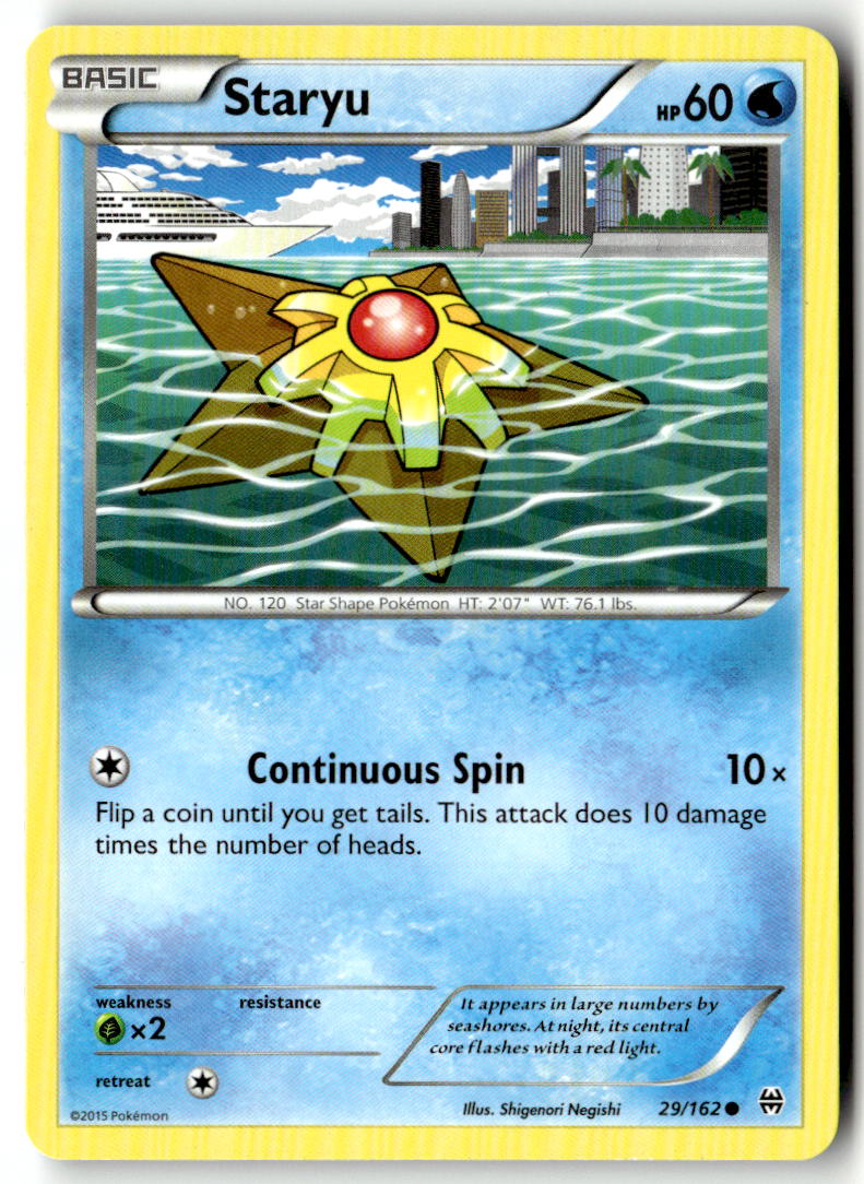 Front of Staryu 29/162 from XY - BREAKthrough
