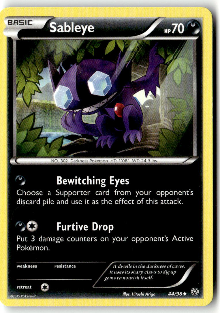 Front of Sableye 44/98 from XY - Ancient Origins