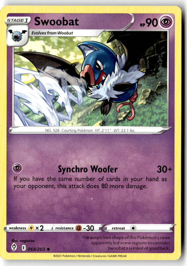 Front of Swoobat 069/203 from Evolving Skies