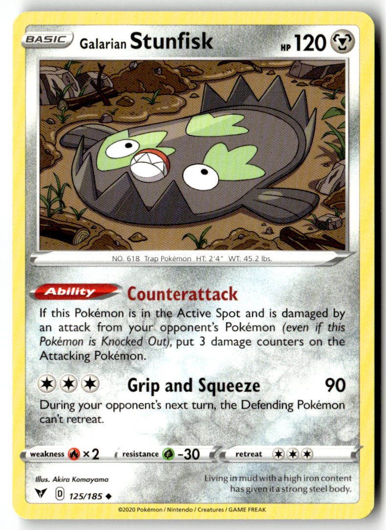 Front of Galarian Stunfisk 125/185 from Vivid Voltage