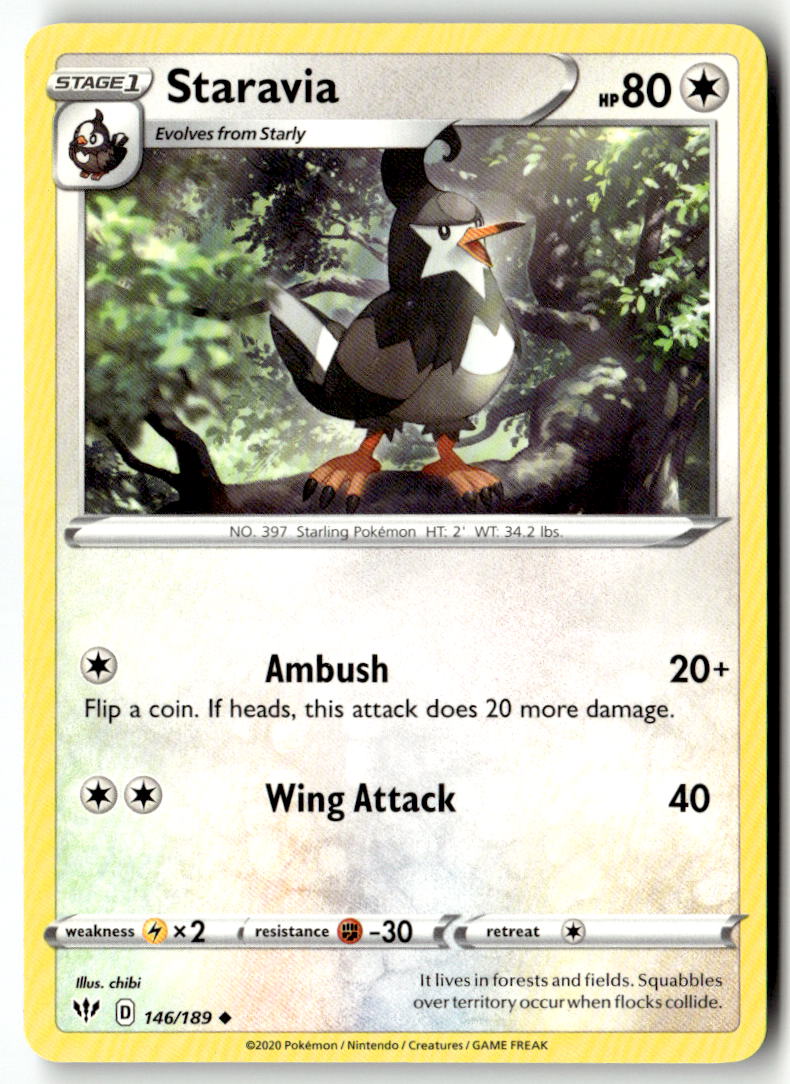 Front of Staravia 146/189 from Darkness Ablaze