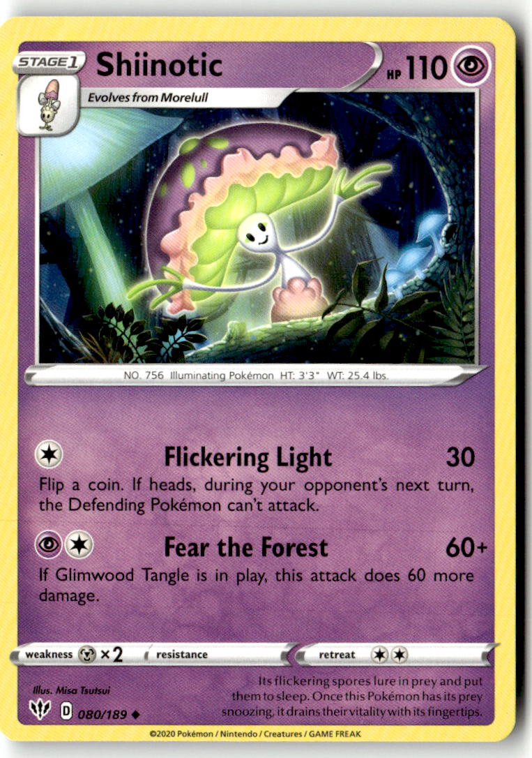 Front of Shiinotic 080/189 from Darkness Ablaze