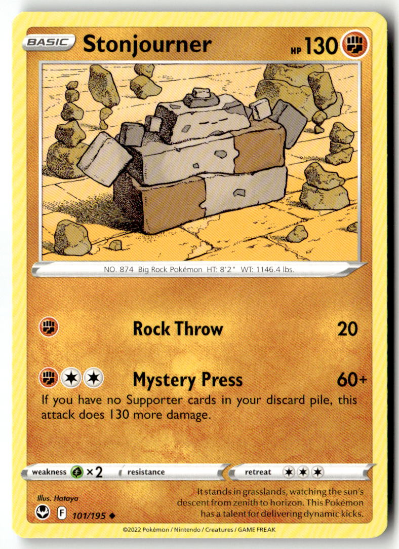 Front of Stonjourner 101/195 from Silver Tempest