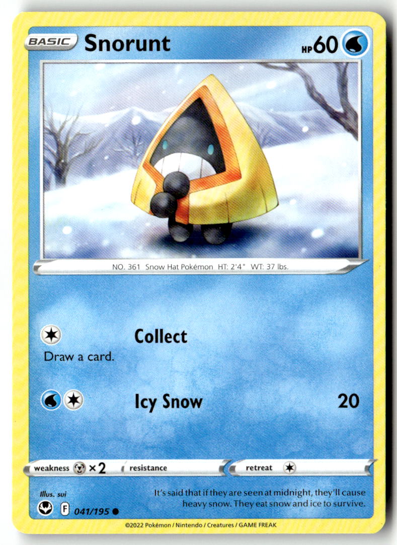 Front of Snorunt 041/195 from Silver Tempest