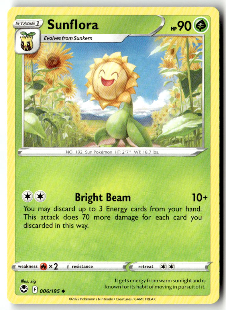Front of Sunflora 006/195 from Silver Tempest
