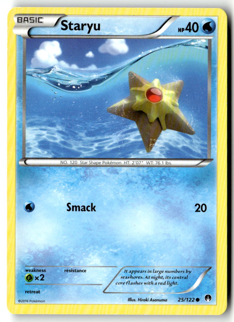 Front of Staryu 25/122 from XY - BREAKpoint