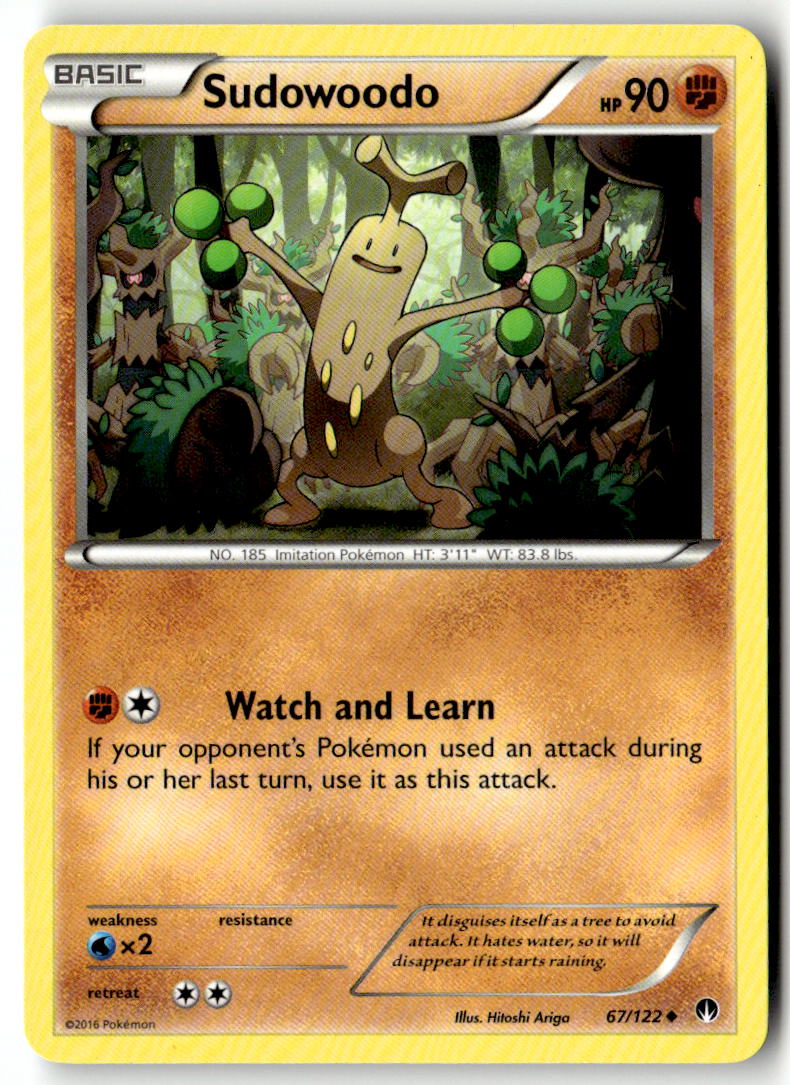 Front of Sudowoodo 67/122 from XY - BREAKpoint