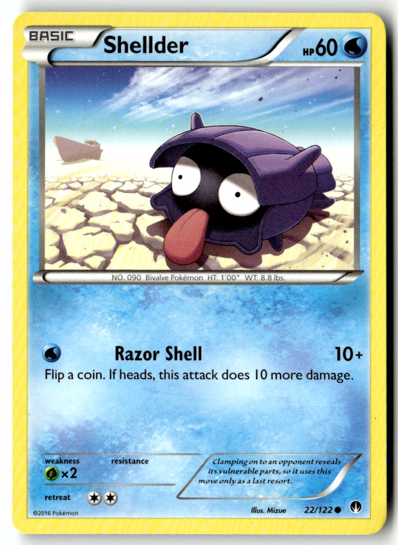 Front of Shellder (22) 22/122 from XY - BREAKpoint