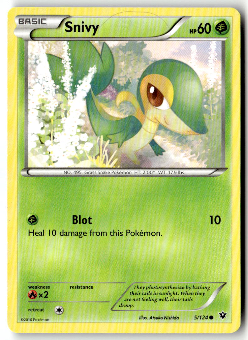 Front of Snivy 5/124 from XY - Fates Collide