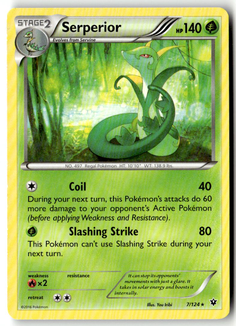 Front of Serperior 7/124 from XY - Fates Collide