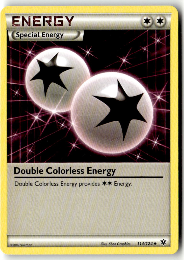 Front of Double Colorless Energy 114/124 from XY - Fates Collide