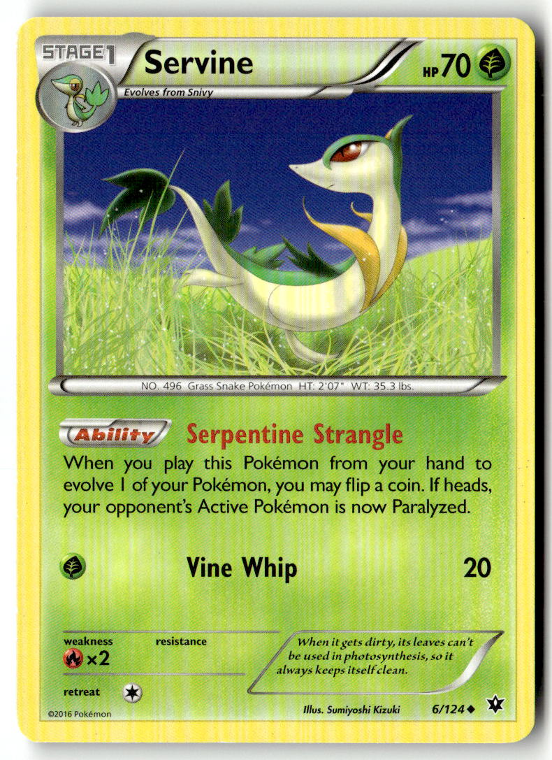 Front of Servine 6/124 from XY - Fates Collide