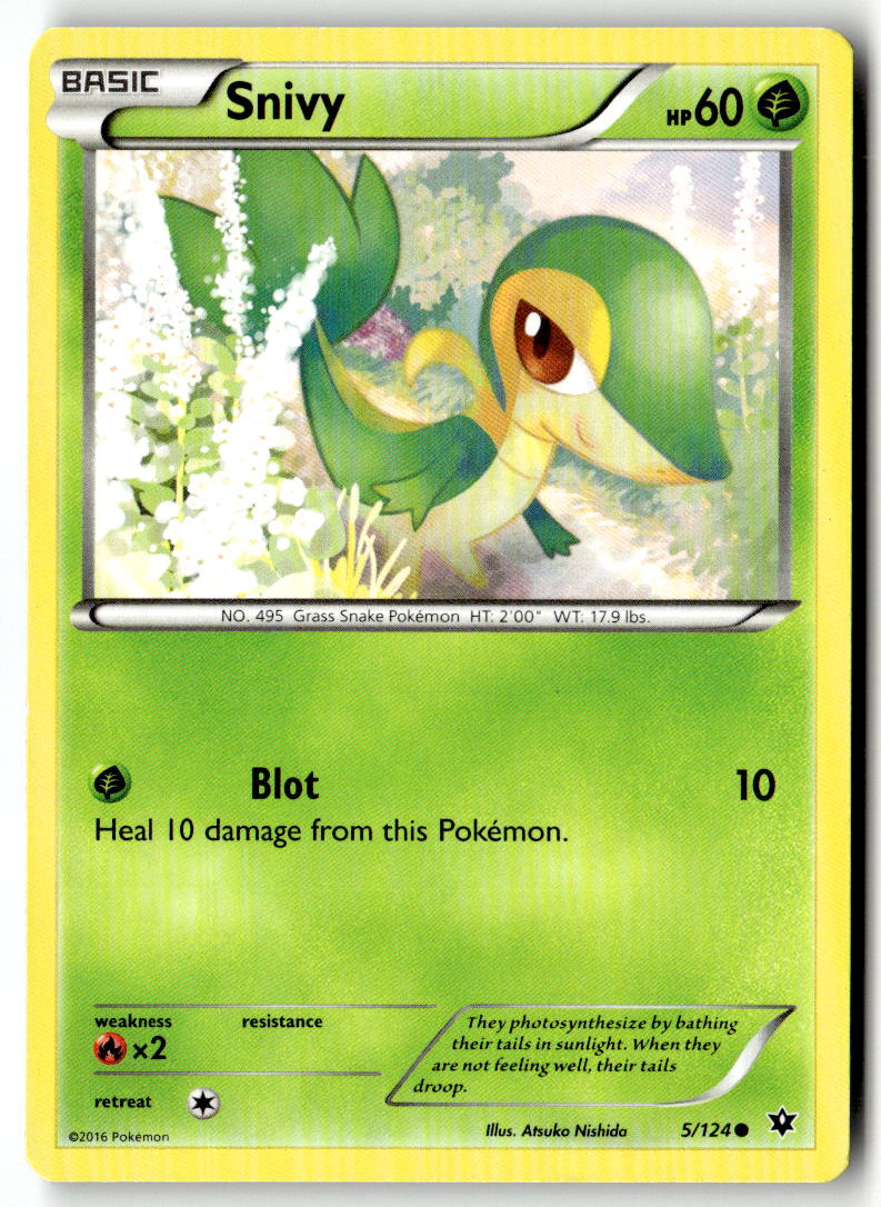 Front of Snivy 5/124 from XY - Fates Collide