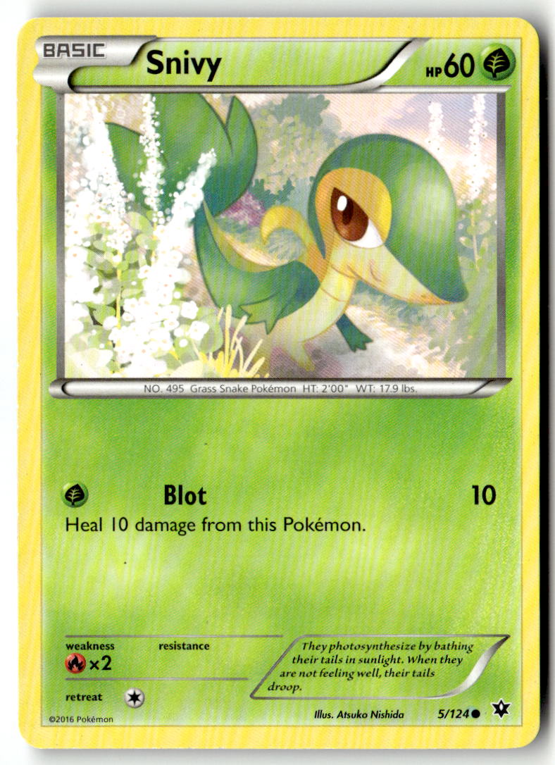 Front of Snivy 5/124 from XY - Fates Collide
