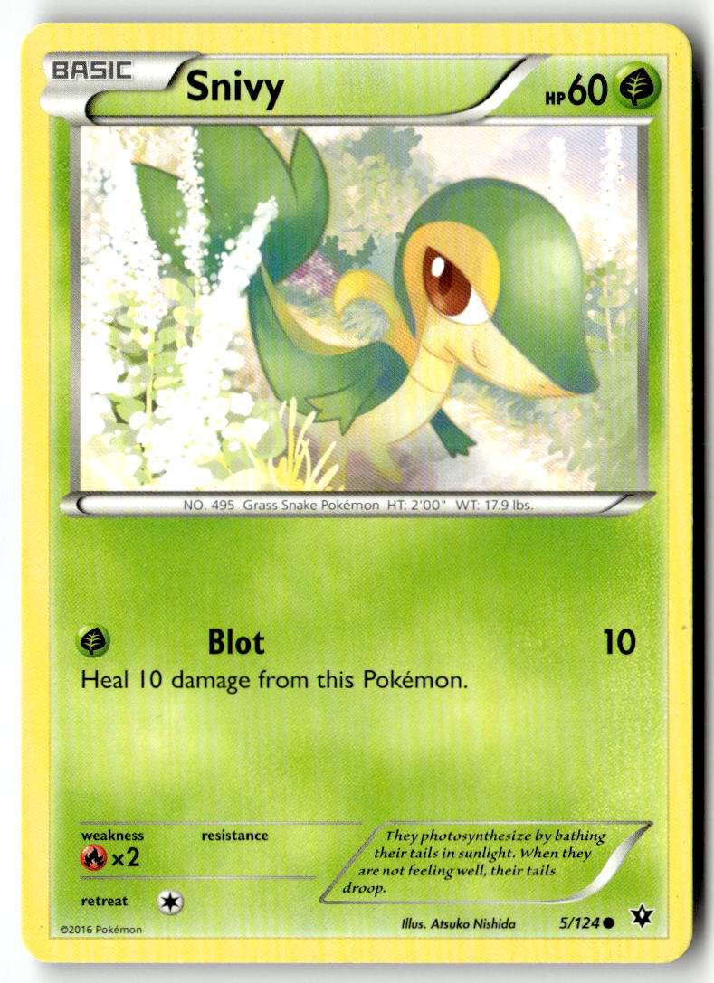 Front of Snivy 5/124 from XY - Fates Collide