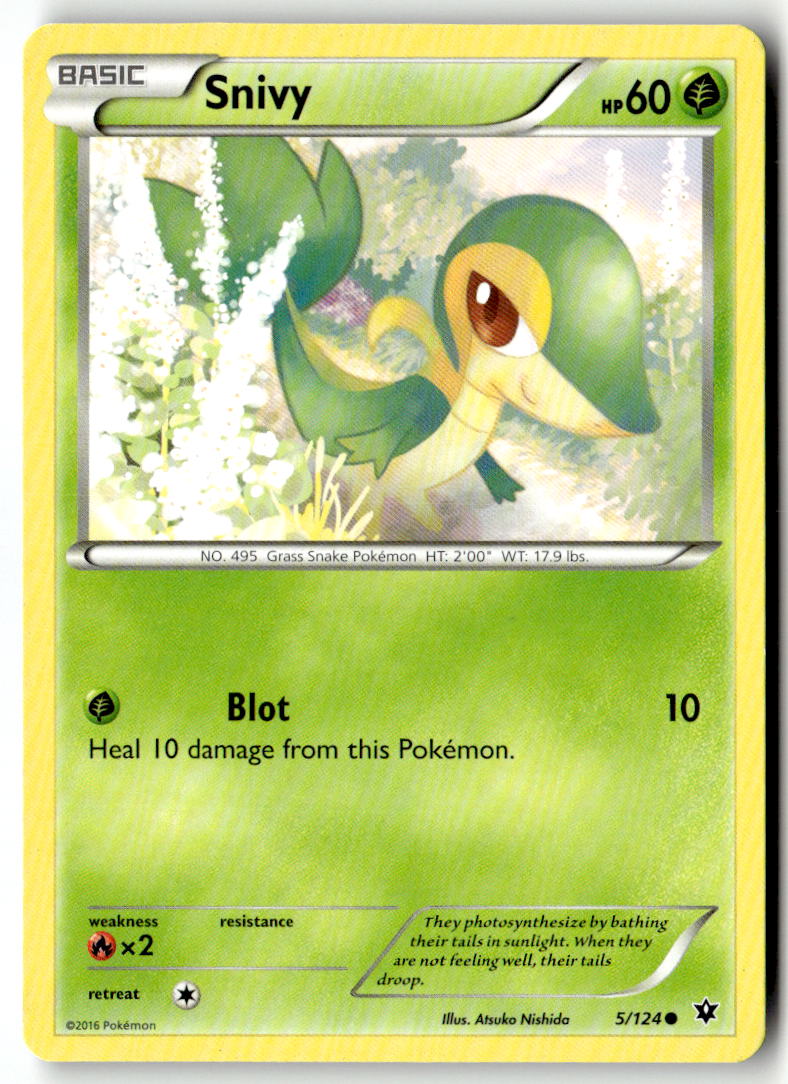 Front of Snivy 5/124 from XY - Fates Collide