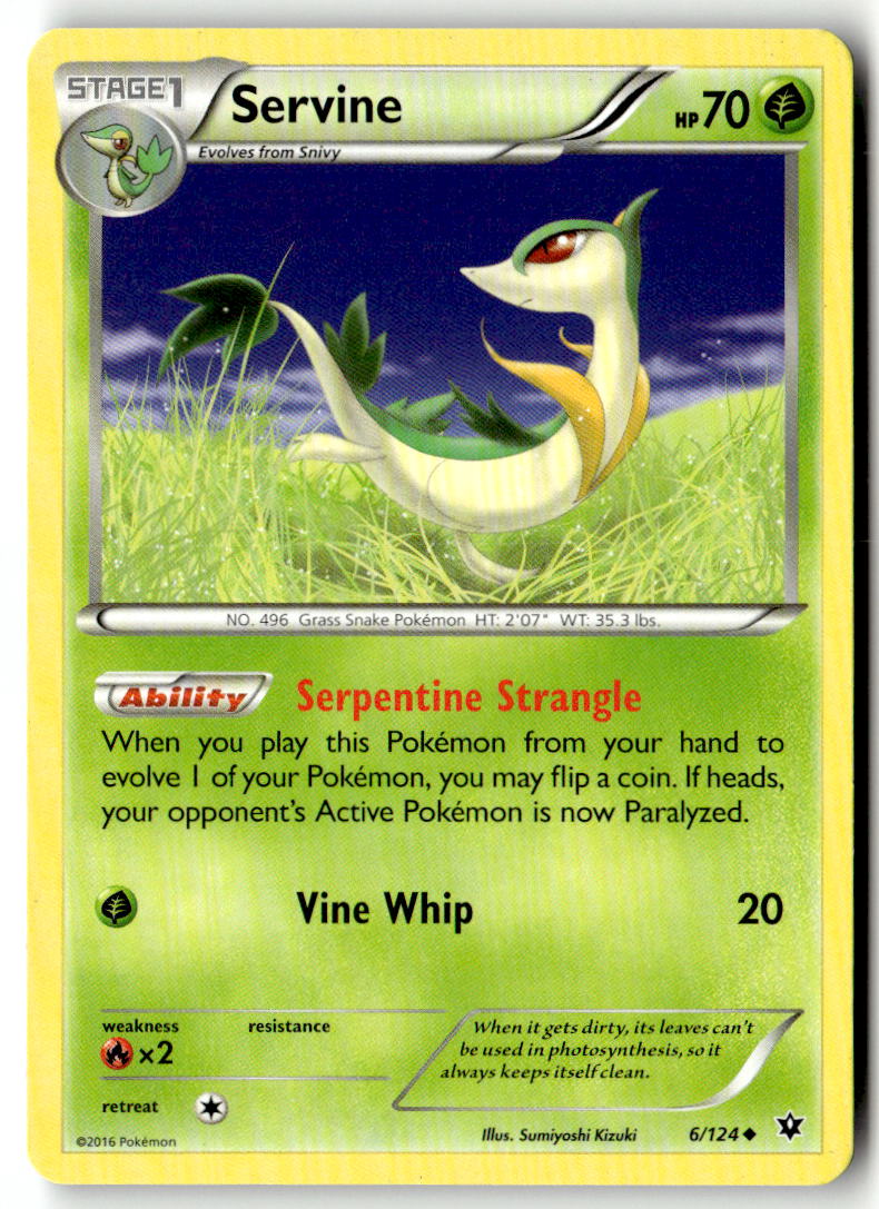 Front of Servine 6/124 from XY - Fates Collide