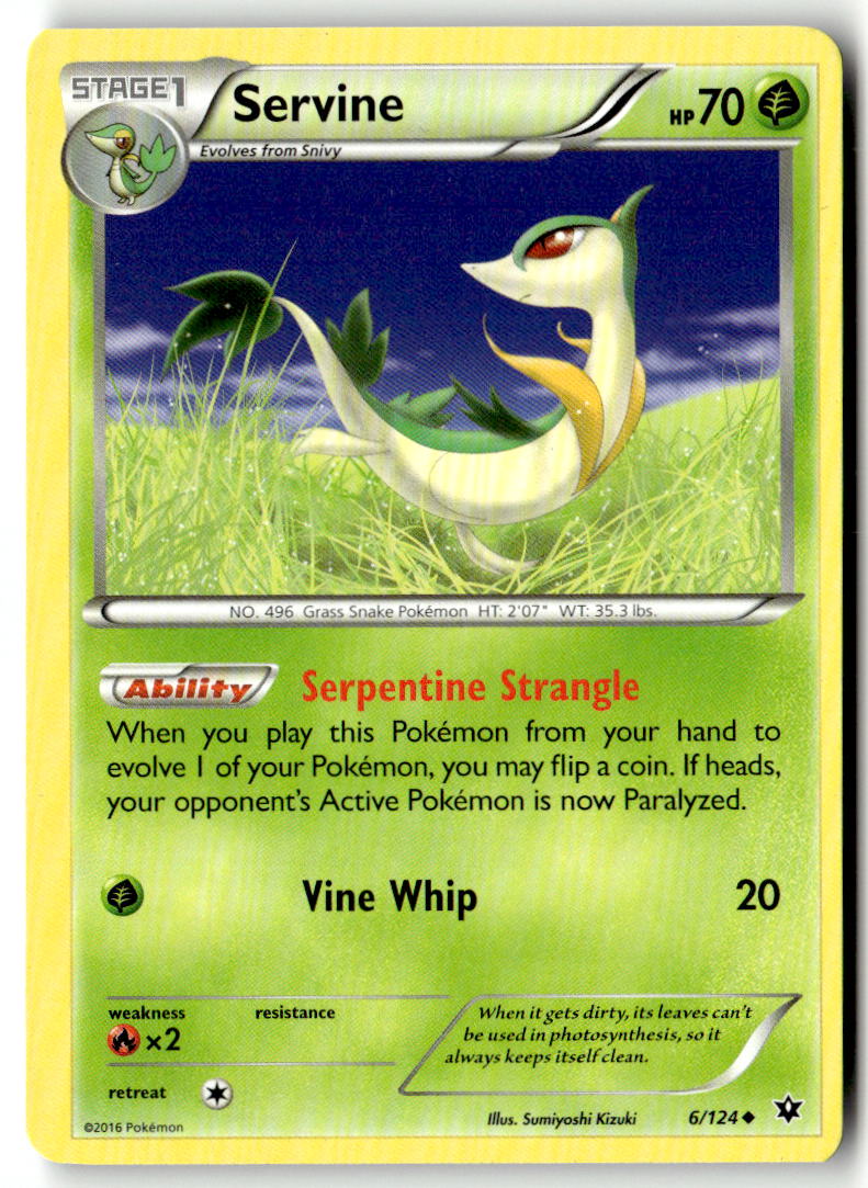 Front of Servine 6/124 from XY - Fates Collide