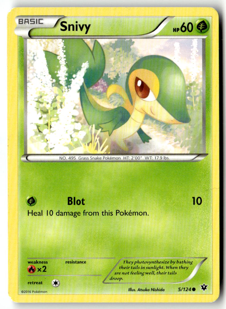 Front of Snivy 5/124 from XY - Fates Collide